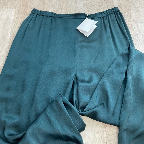 Max Mara Designer Forest Green SILK Slacks! NEW! Size 8 - Picture 8 of 15